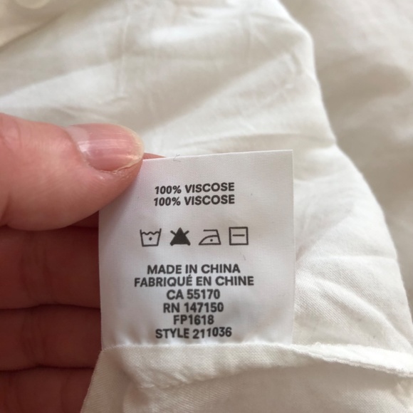 FRANK & OAK light blouse button down shirt off-white - Picture 10 of 11